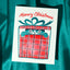 Meowy Christmas Cat - Risograph Card