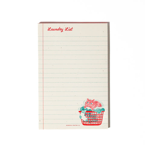 Laundry List - Large Risograph Notepad