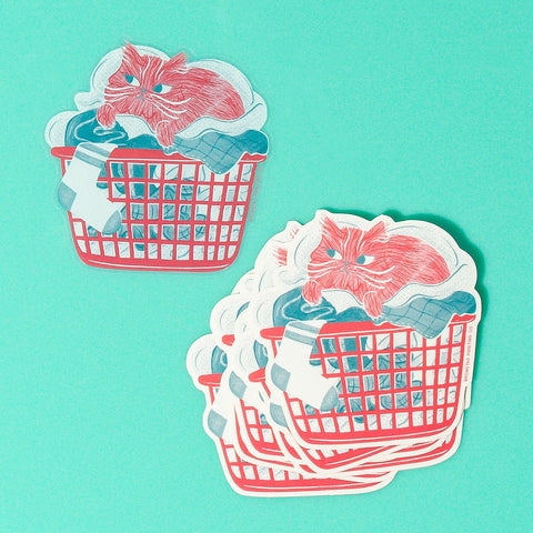 Laundry Cat Sticker