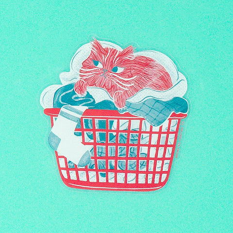 Laundry Cat Sticker