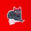 Devil Cat - Mirror Sticker